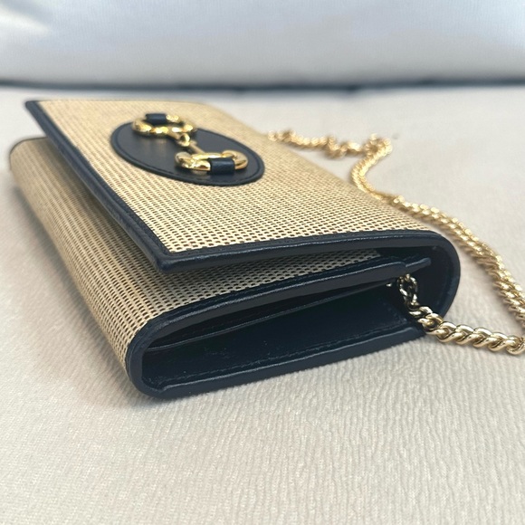 Gucci Horsebit 1955 canvas wallet on chain - Picture 7 of 15